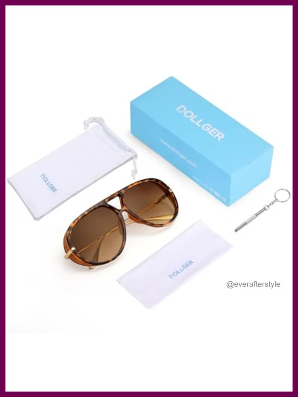 Retro Oversized Aviator Sunglasses for Women UV400